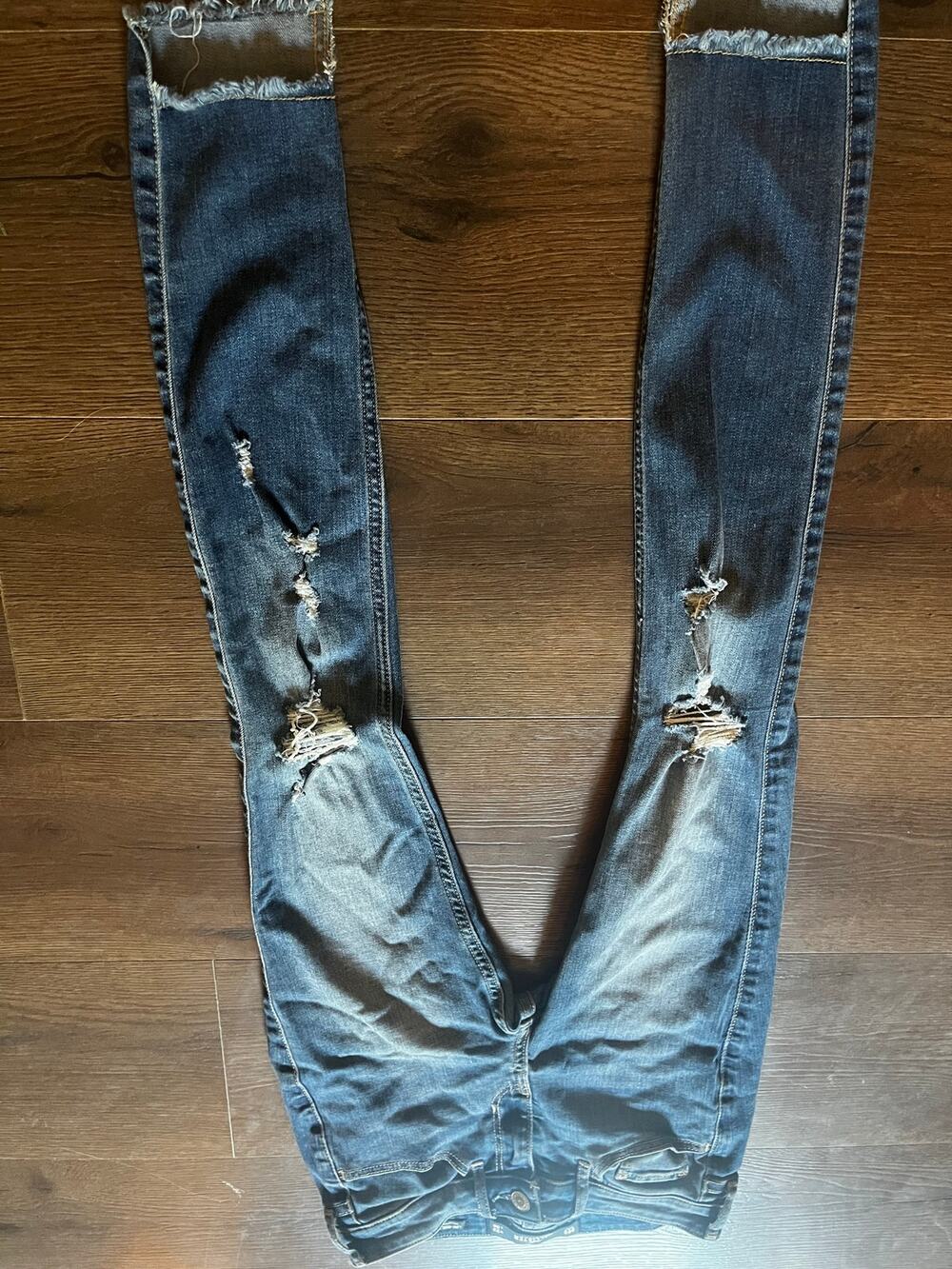Hollister Y2K Low Rise Ripped Super Skinny Jeans W23 L28 00S